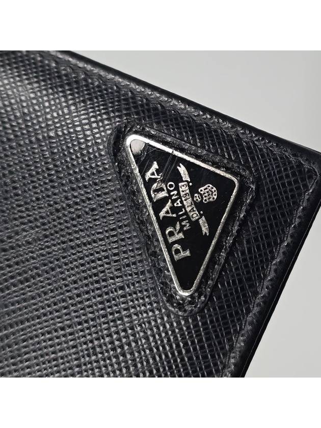 Triangular logo Saffiano card wallet - PRADA - BALAAN 9