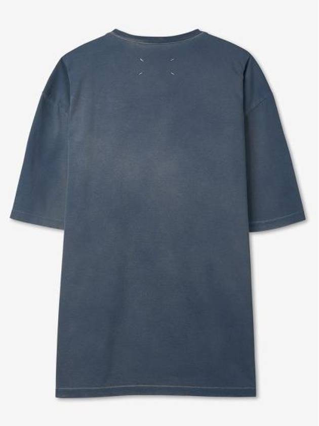 Logo Heavy Jersey Short Sleeve T-Shirt Blue - MAISON MARGIELA - BALAAN 3