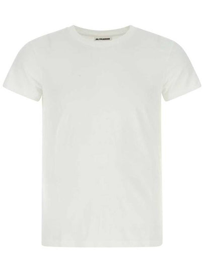 Crewneck Cotton Short-sleeved T-shirt White - JIL SANDER - BALAAN 2