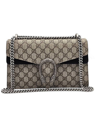 Gucci 400249 GG Supreme Canvas Dionysus Small Chain Shoulder Bag - GUCCI - BALAAN 1