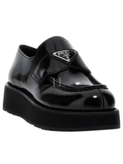 Brushed Leather Loafers Black - PRADA - BALAAN 2