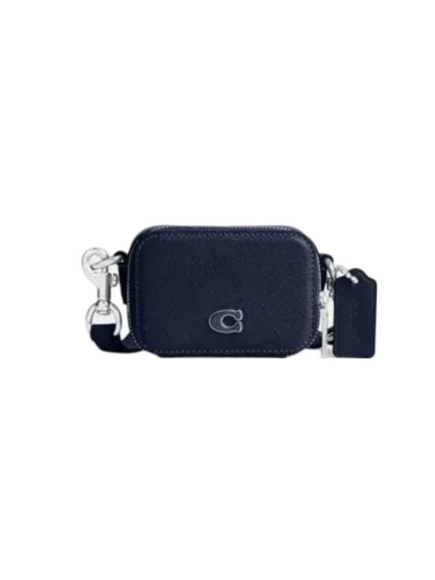 Logo Leather Pouch Bag Blue - COACH - BALAAN 1