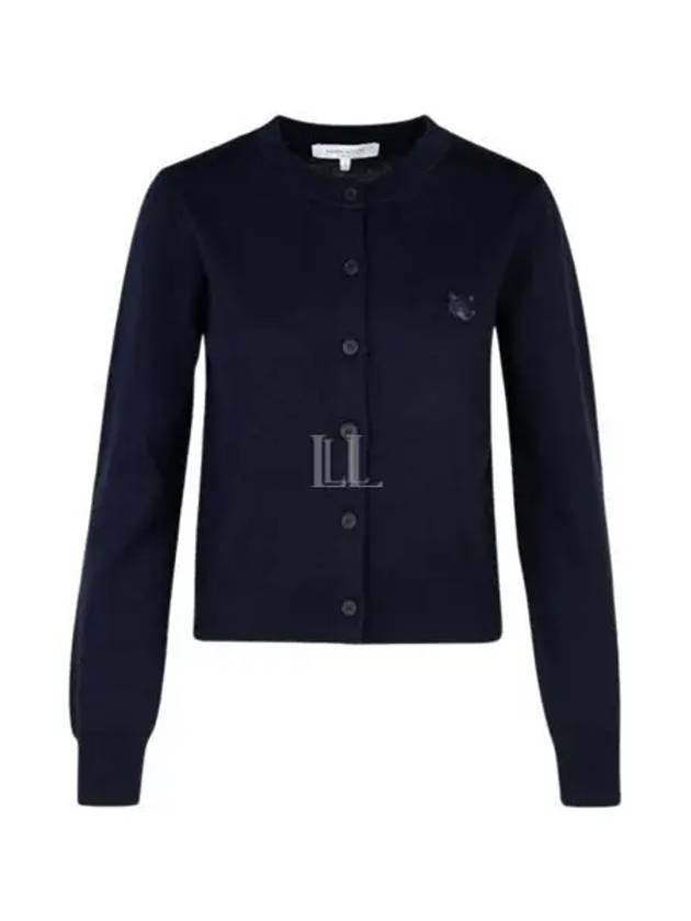 Bold Fox Head Patch Regular Cardigan Navy - MAISON KITSUNE - BALAAN 2