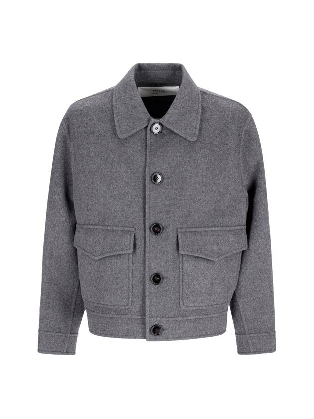 Flap Pocket Wool Cashmere Jacket Grey - AMI - BALAAN 2