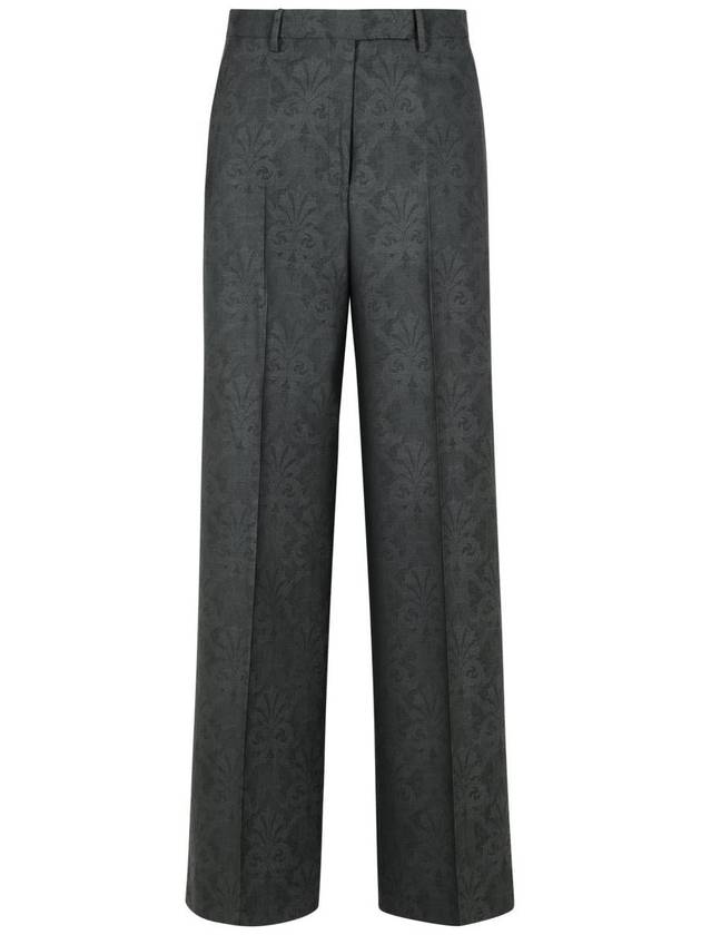 Etro Grey Wool Trousers - ETRO - BALAAN 1