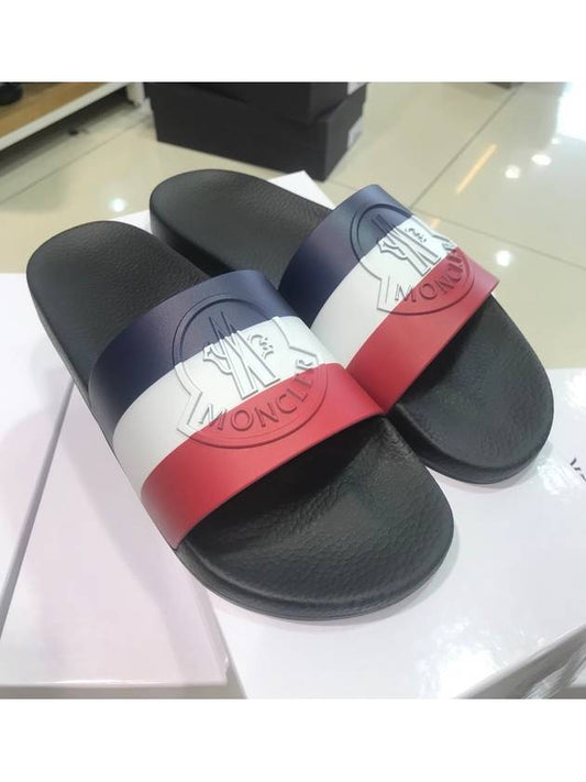 Basile Logo Three Stripes Slippers - MONCLER - BALAAN.