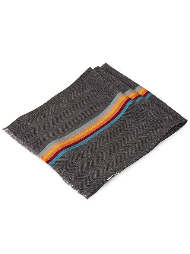 Multicolor Line Wool Silk Scarf M1A 454D AS22 76 - PAUL SMITH - BALAAN 3