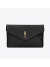 Cassandre Large Envelope Pouch Bag Black - SAINT LAURENT - BALAAN 2