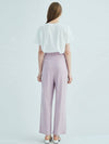 Linen two tuck wide pants_Lavender - OPENING SUNSHINE - BALAAN 2