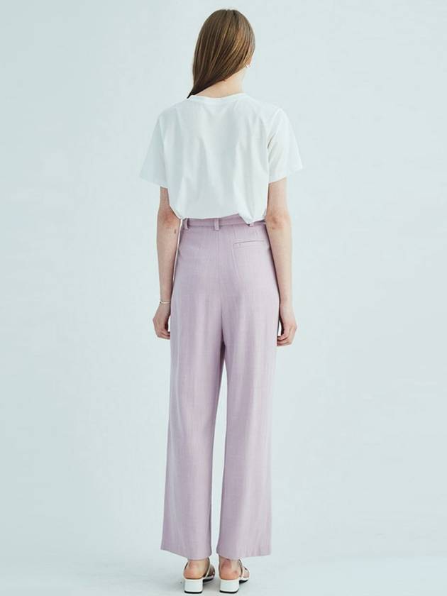 Linen two tuck wide pants_Lavender - OPENING SUNSHINE - BALAAN 2