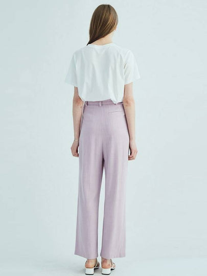 Linen two tuck wide pants_Lavender - OPENING SUNSHINE - BALAAN 2