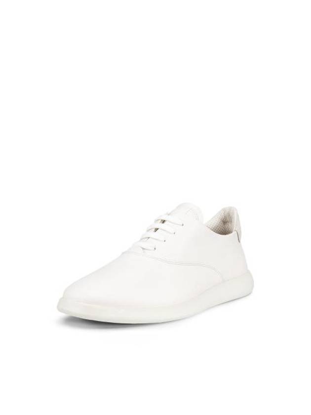 Women's Minimalist Leather Low Top Sneakers White - ECCO - BALAAN 3