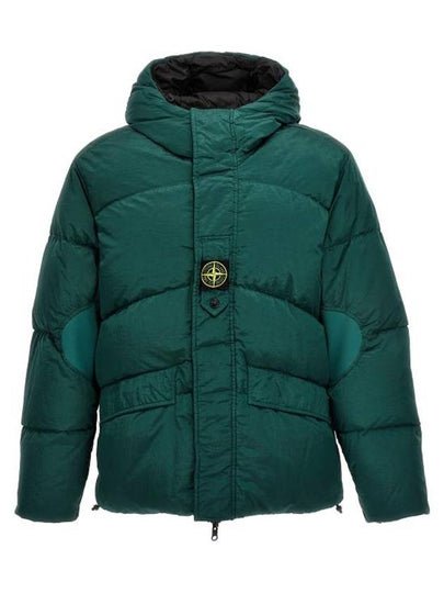 Logo Patch Reversible Padding Green - STONE ISLAND - BALAAN 2