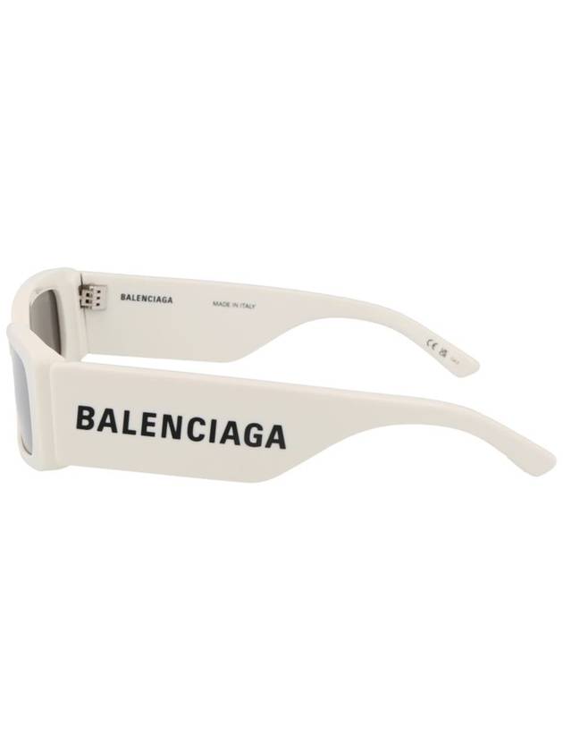 Eyewear Logo Print Rectangular Frame Sunglasses White - BALENCIAGA - BALAAN 4