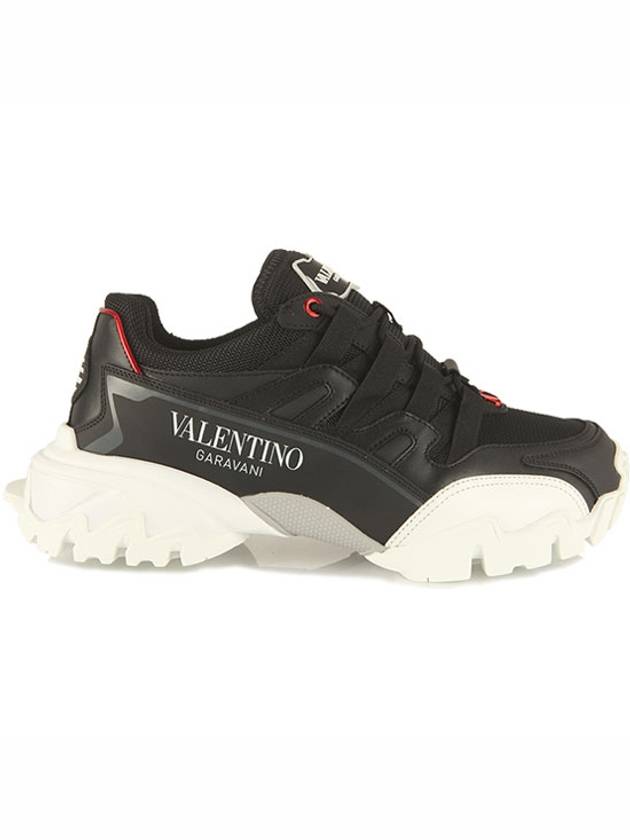 Logo Print Low Top Sneakers Black - VALENTINO - BALAAN 2