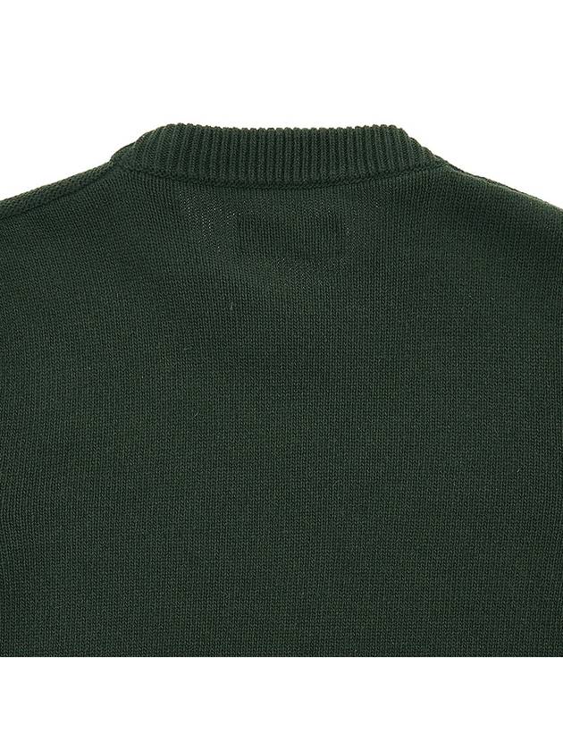 Wappen Patch Crew Neck Wool Knit Top Khaki - STONE ISLAND - BALAAN 8