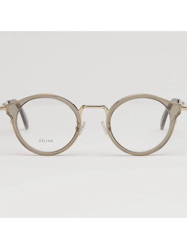 Glasses Frame CL50001U 048 Transparent Gray Round Soltex Gold - CELINE - BALAAN 3