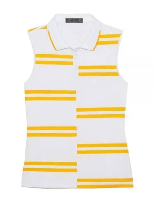 Offset Stripe Tech Pique Sleeveless Snow - G/FORE - BALAAN 2