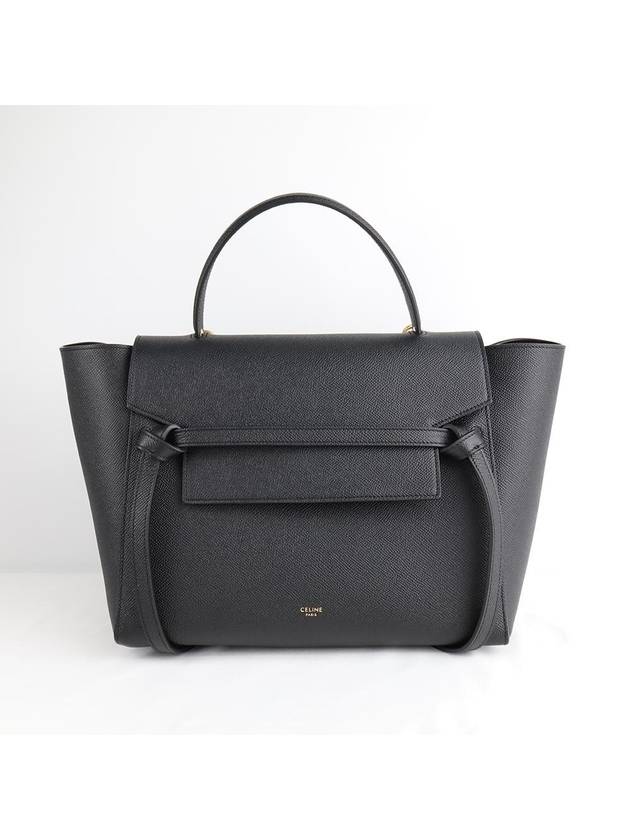 Mini Belt Tote Bag Black - CELINE - BALAAN 3