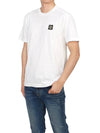 Logo Patch Short Sleeves T-Shirt White - STONE ISLAND - BALAAN 5