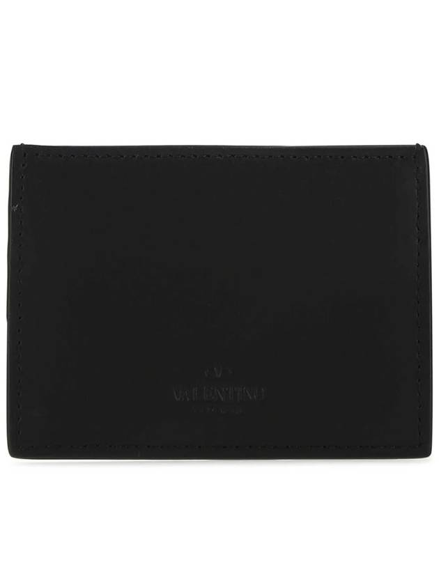 VLTN Leather Card Wallet Black - VALENTINO - BALAAN 3