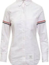 Women's Armband University Striped Oxford Shirt Light Pink - THOM BROWNE - BALAAN 2