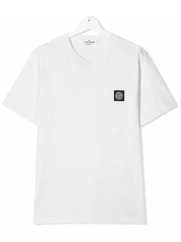 Kids Logo Patch T Shirt White 761620147 V0001 - STONE ISLAND - BALAAN 1