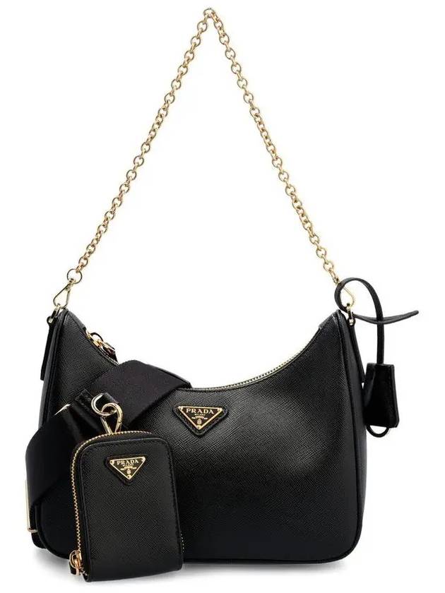 Re-Edition 2005 Saffiano Leather Shoulder Bag Black - PRADA - BALAAN 2