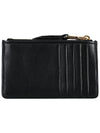 Matelasse Leather Envelope Card Wallet Black - MIU MIU - BALAAN 4