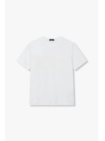 Men s Pocket Block Easy T Shirt White - HERNO - BALAAN 1