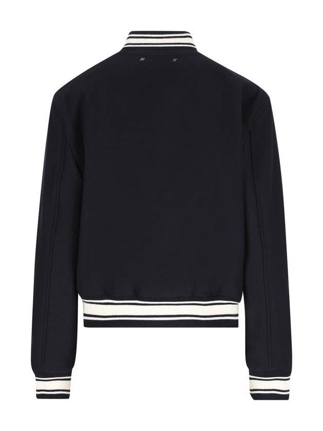 Logo Wool Bomber Jacket Navy - GOLDEN GOOSE - BALAAN 3