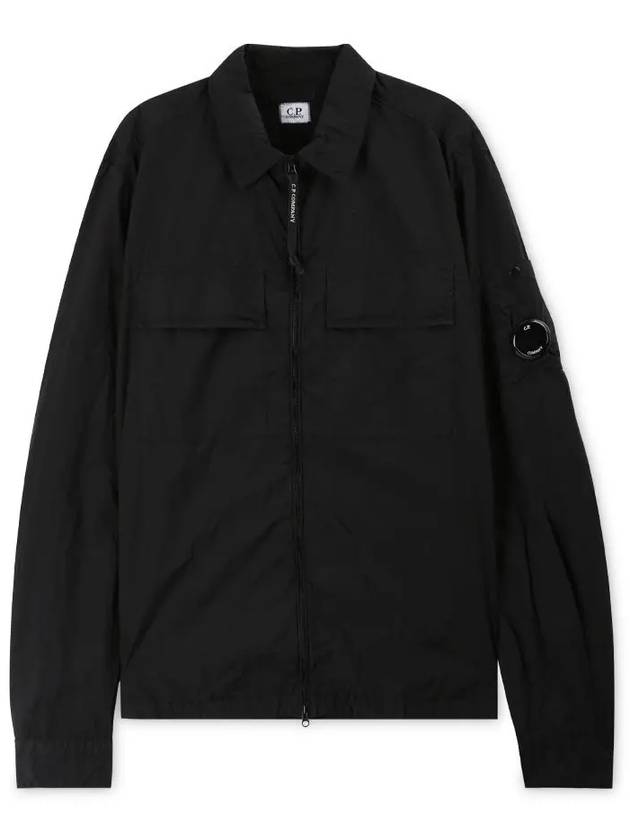 Taylon L Zip-up Long Sleeve Shirt Black - CP COMPANY - BALAAN 4