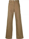 Pablo Cotton Straight Pants Khaki - ISABEL MARANT - BALAAN 2