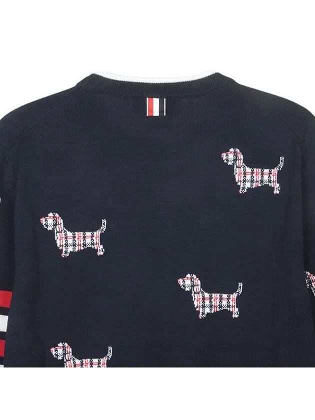 4-Bar Relaxed Hector Pullover Wool Knit Top Navy - THOM BROWNE - BALAAN 6