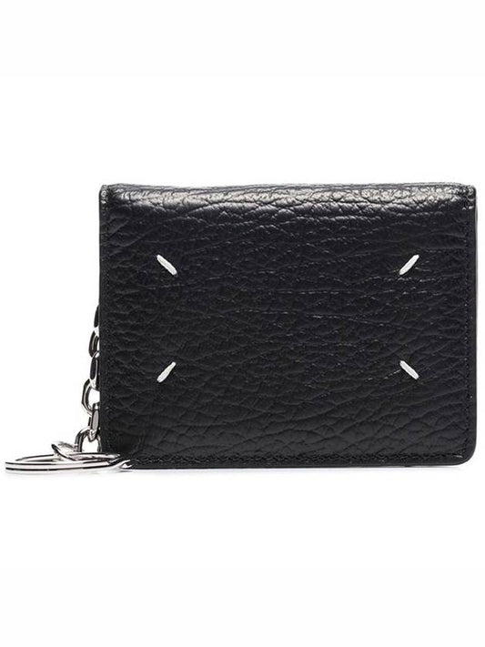 4 Stitch Keyring Card Wallet Black - MAISON MARGIELA - BALAAN 2