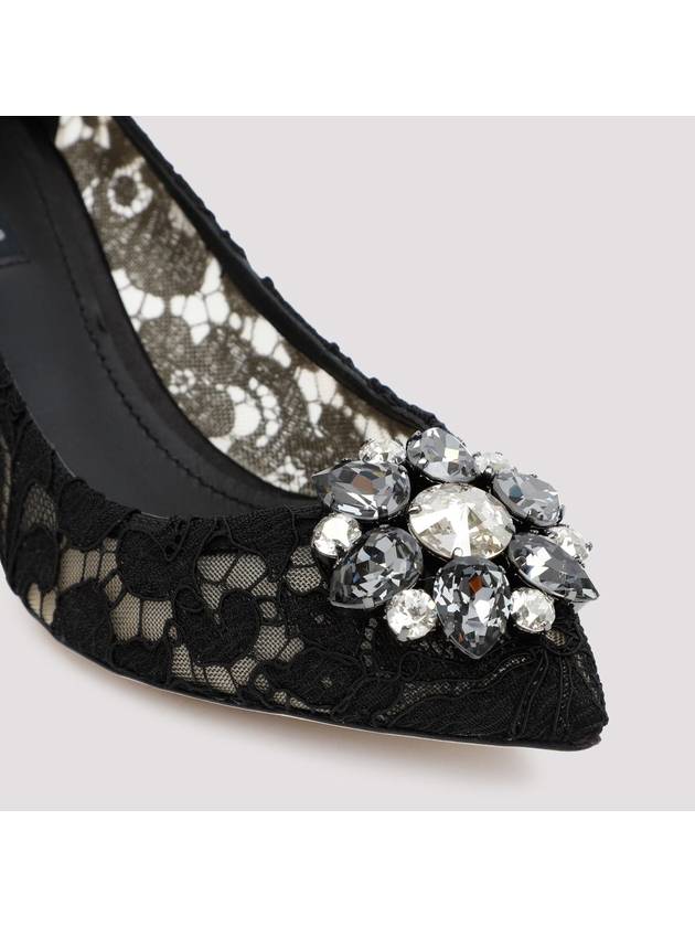 Brooch Lace Rainbow Pumps Heel Black - DOLCE&GABBANA - BALAAN 5