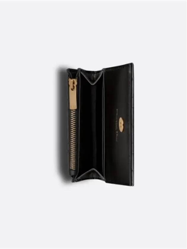 Caro XS Supple Cannage Calfskin Card Wallet Black - DIOR - BALAAN 4