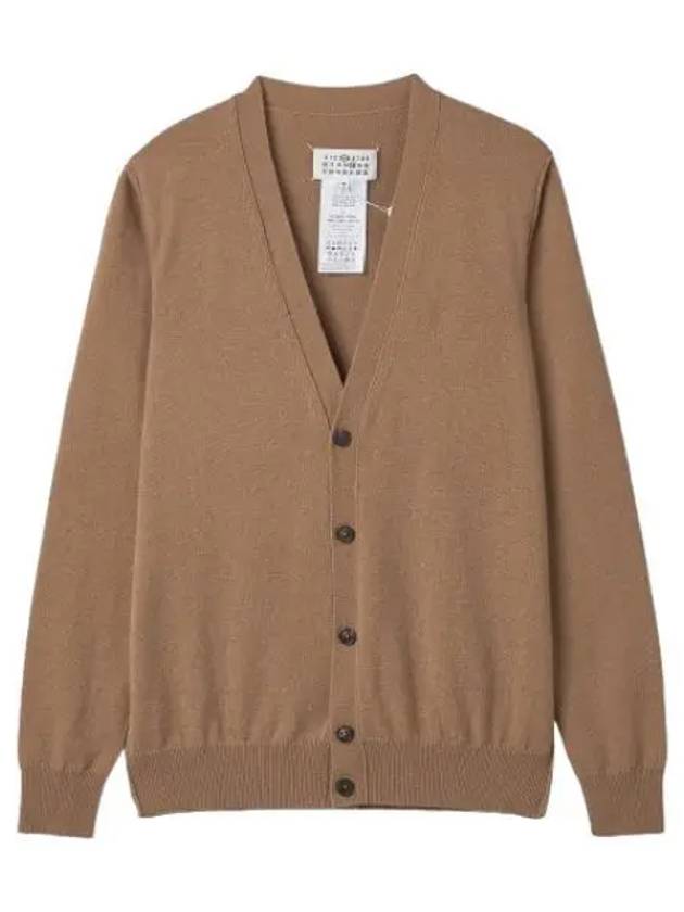 V neck cashmere cardigan almond - MAISON MARGIELA - BALAAN 1