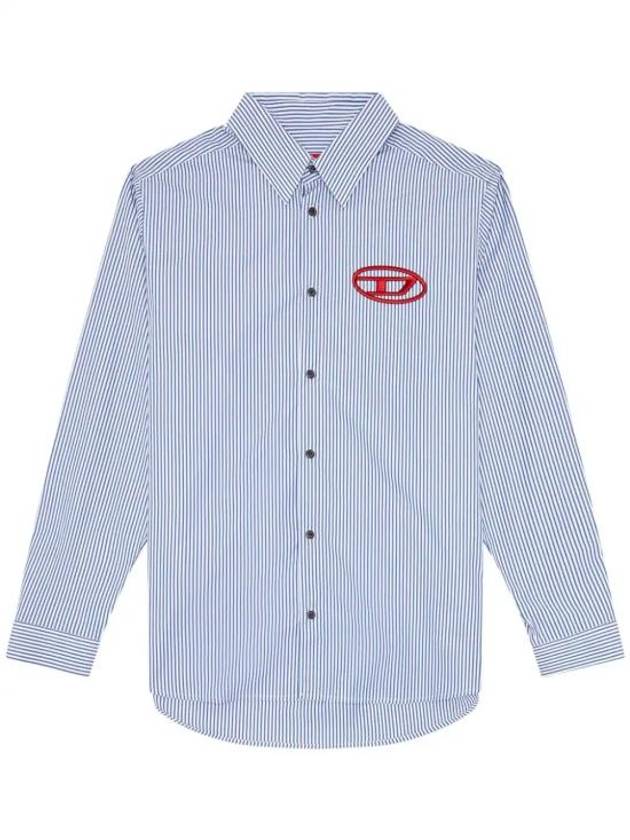 S Simply E Stripe Long Sleeve Shirt Sky Blue - DIESEL - BALAAN 2