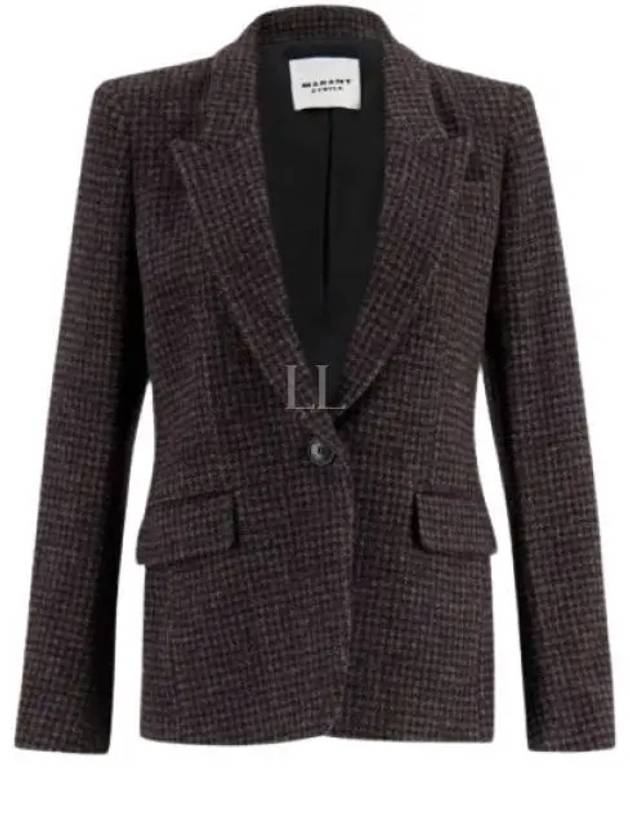 Kerstin Single Breasted Virgin Wool Blazer Jacket Brown - ISABEL MARANT - BALAAN 2