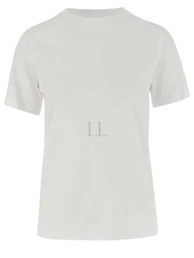 Women's Embroidered Oak Leaf Crest Cotton Short Sleeve T-Shirt White - BURBERRY - BALAAN 2