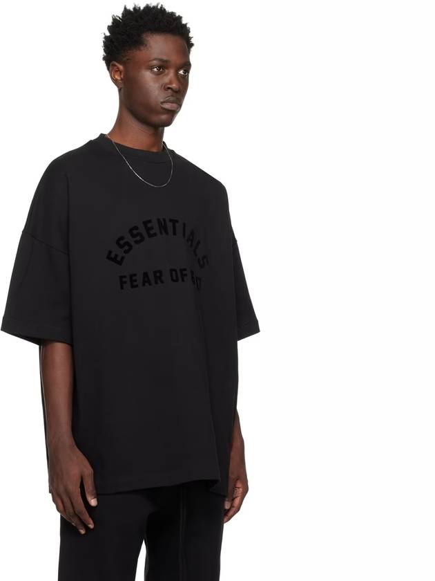 Logo Print Cotton Short Sleeve T-Shirt Grey - FEAR OF GOD ESSENTIALS - BALAAN 3