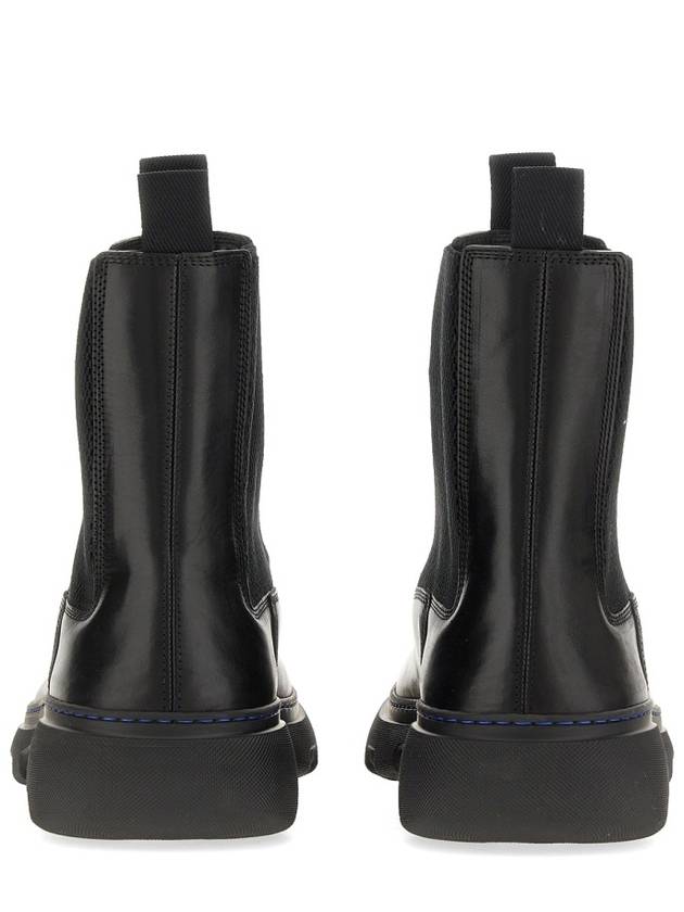 Leather Chelsea Boots Black - BURBERRY - BALAAN 2