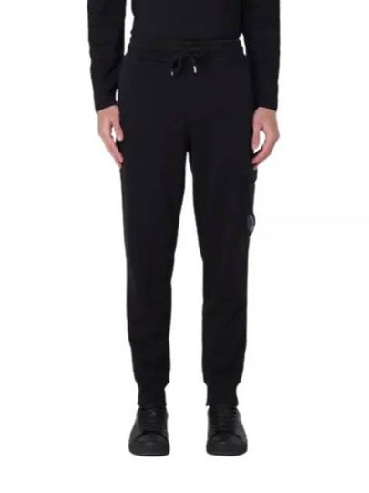 Diagonal Fleece Cargo Track Pants Black - CP COMPANY - BALAAN 2