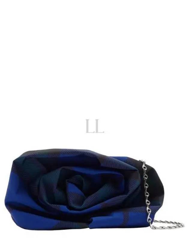 Rose Draped Check Clutch Bag Blue - BURBERRY - BALAAN 2