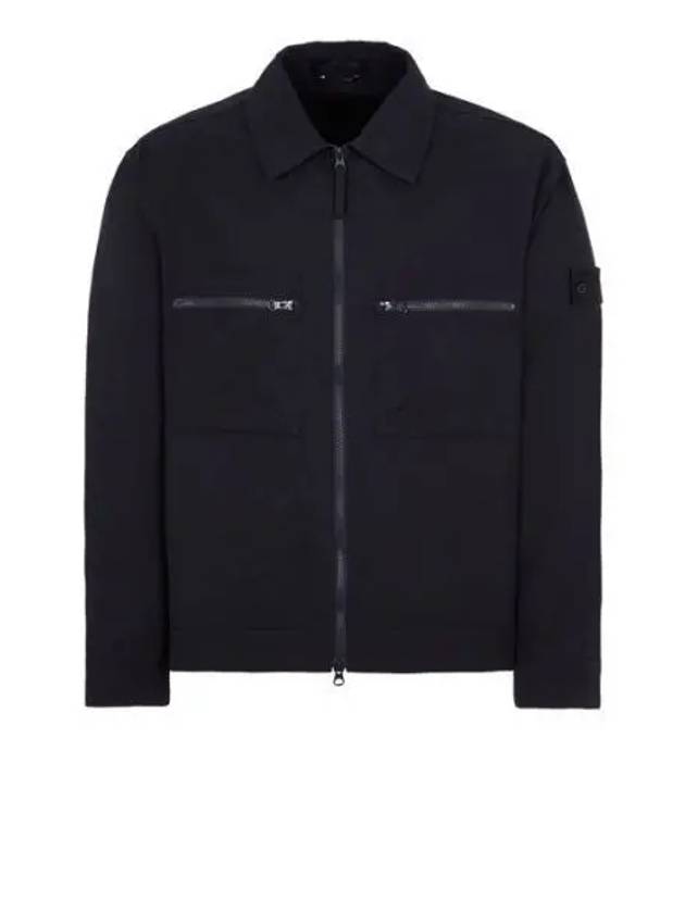 Cotton Canvas Zip-up Jacket Black - STONE ISLAND - BALAAN 2