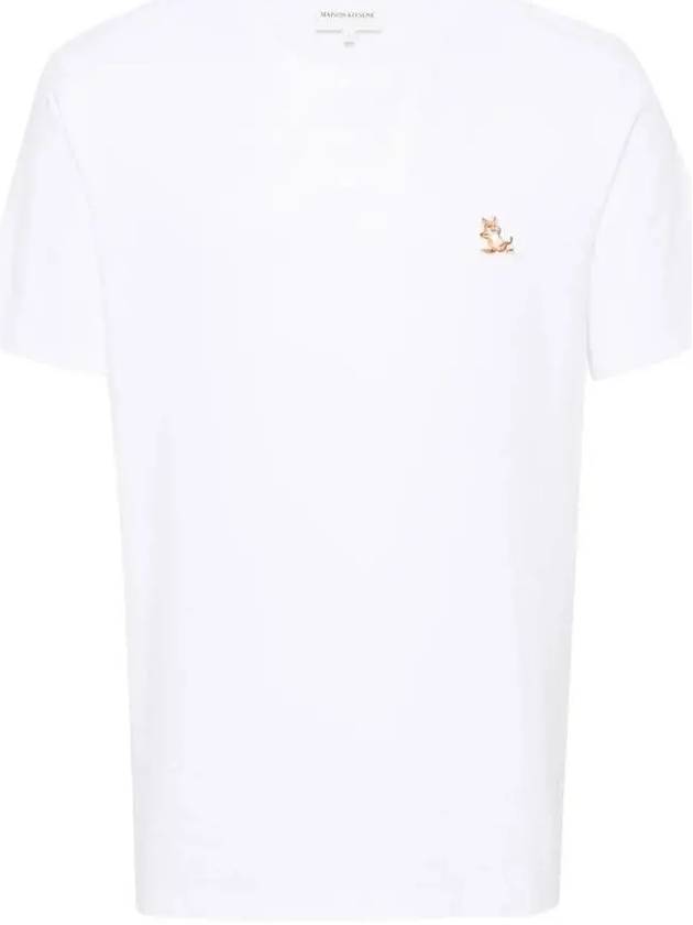 Chillax Fox Patch Regular Short Sleeve T-Shirt White - MAISON KITSUNE - BALAAN 3