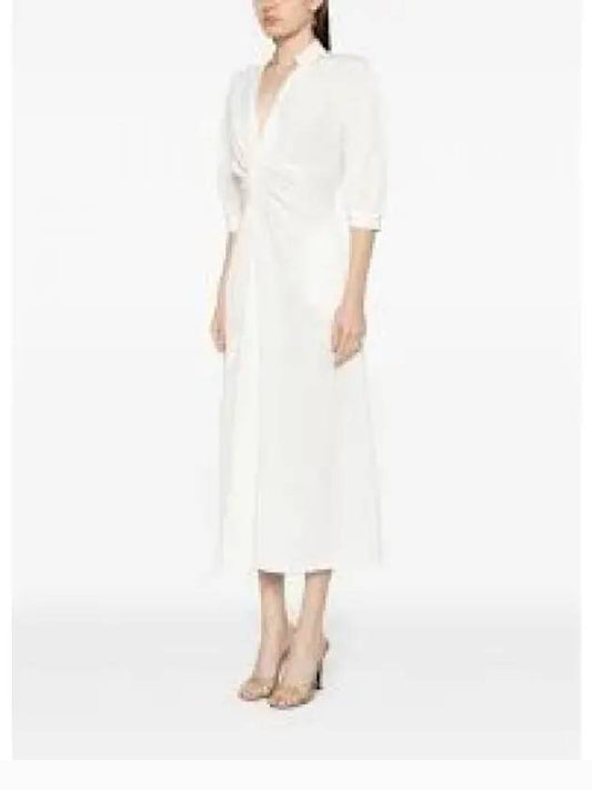 Women's Lucid Shirt Cotton Midi Dress White - JIL SANDER - BALAAN 1