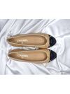 Two Tone Lambskin Ballerina Beige Black - CHANEL - BALAAN 3