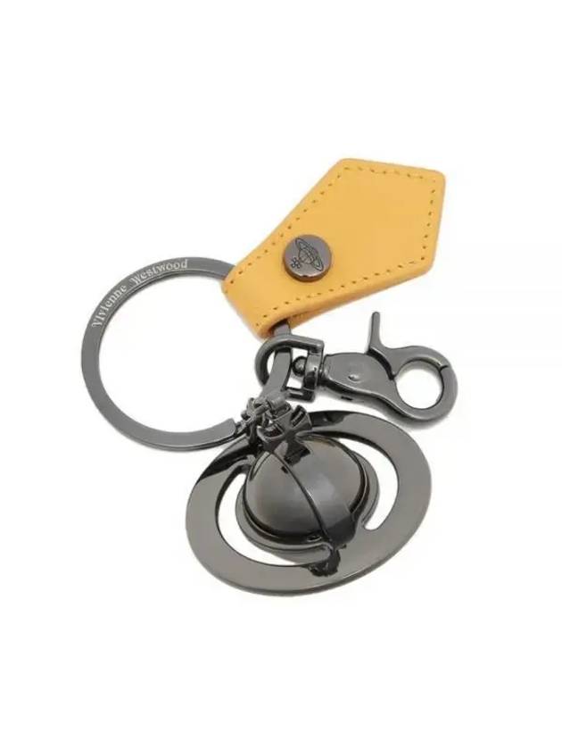 Saffiano 3D ORB Gunmetal Key Holder Yellow - VIVIENNE WESTWOOD - BALAAN 1